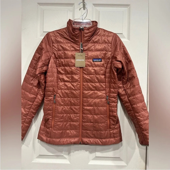 Patagonia Women’s XXL Nano Puff Jacket Burl Red Orange NWT Puffer Puffy - Picture 1 of 8